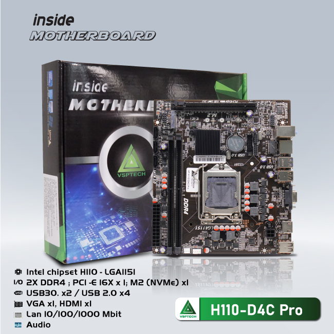 Mainboard vsptech h110 d4c pro nvme