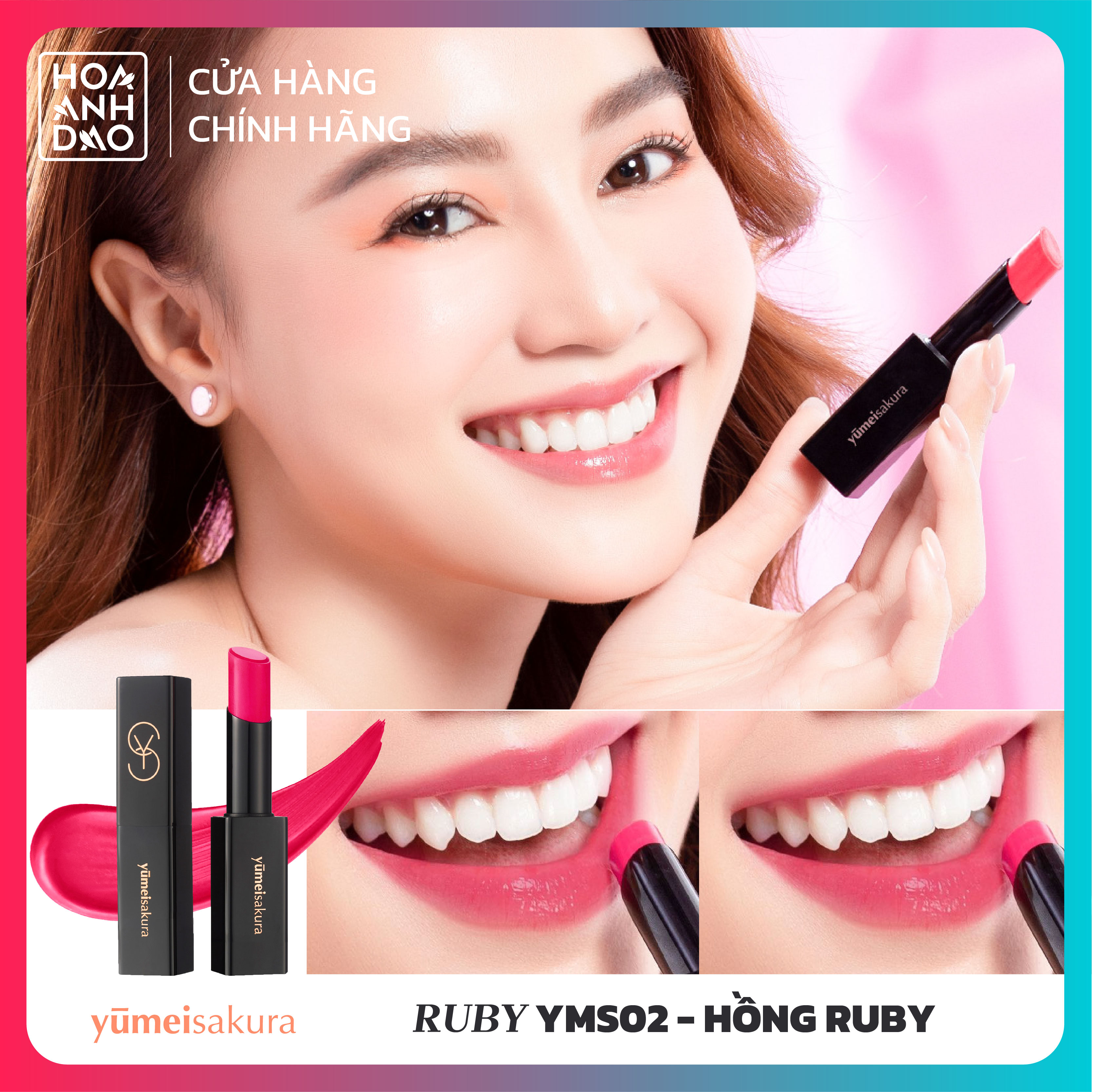 Son Dưỡng Collagen Yumeisakura - Hồng Ruby - YM02