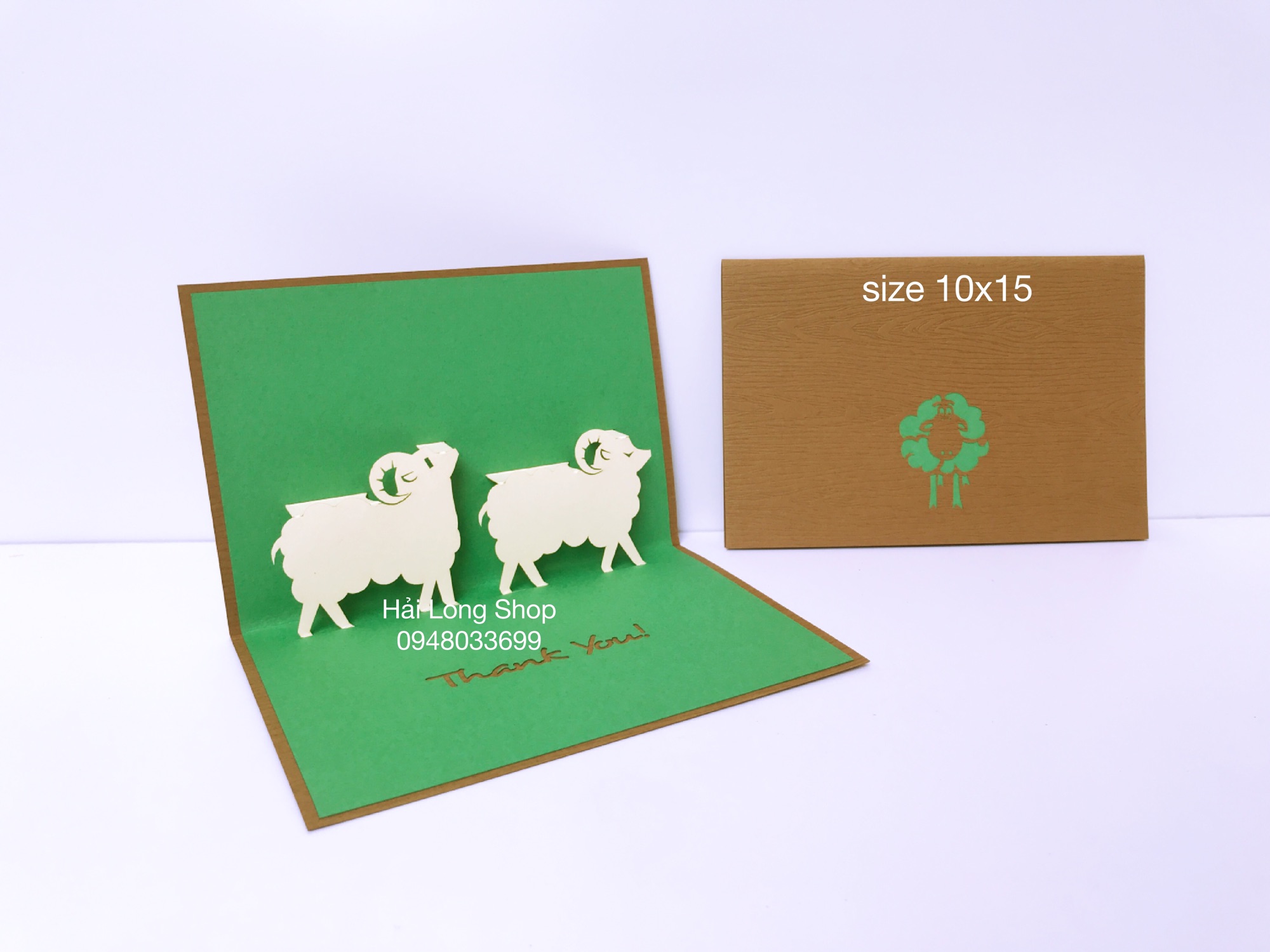 Con Cừu - Sheep - Thank you - Thiệp 3D