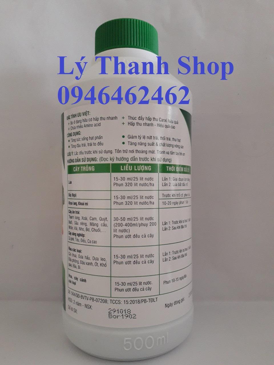 Phân bón lá hữu cơ Hi-Boron 7-14 500ml