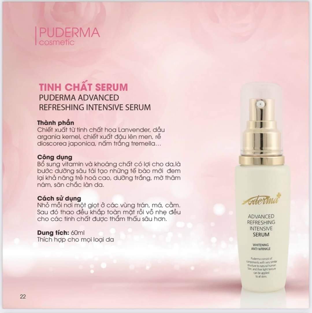 TINH CHẤT DƯỠNG DA PUDERMA ADVANCED REFRESHING INTENSIVE SERUM