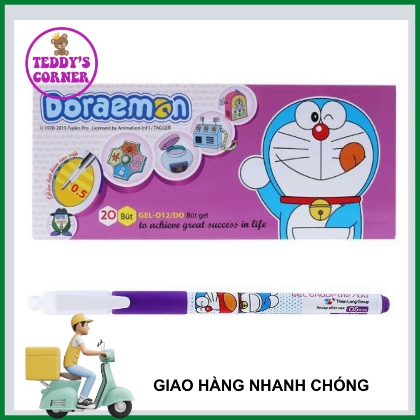[HCM] 01 Cây  Bút Mực Nước Thiên Long Doraemon Nét 0.5Mm Màu Tím; TEDDY CORNNER