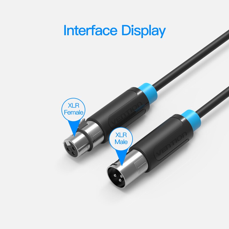 【COD】Vention XLR Cable Aux Cable Cannon Cable XLR Male to Female XLR Extension Cable for Microphone Mixer Stereo Camera Amplifier