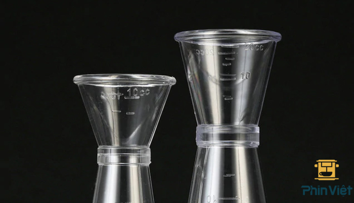 Cốc đong nhựa jigger 2 đầu định lượng pha chế