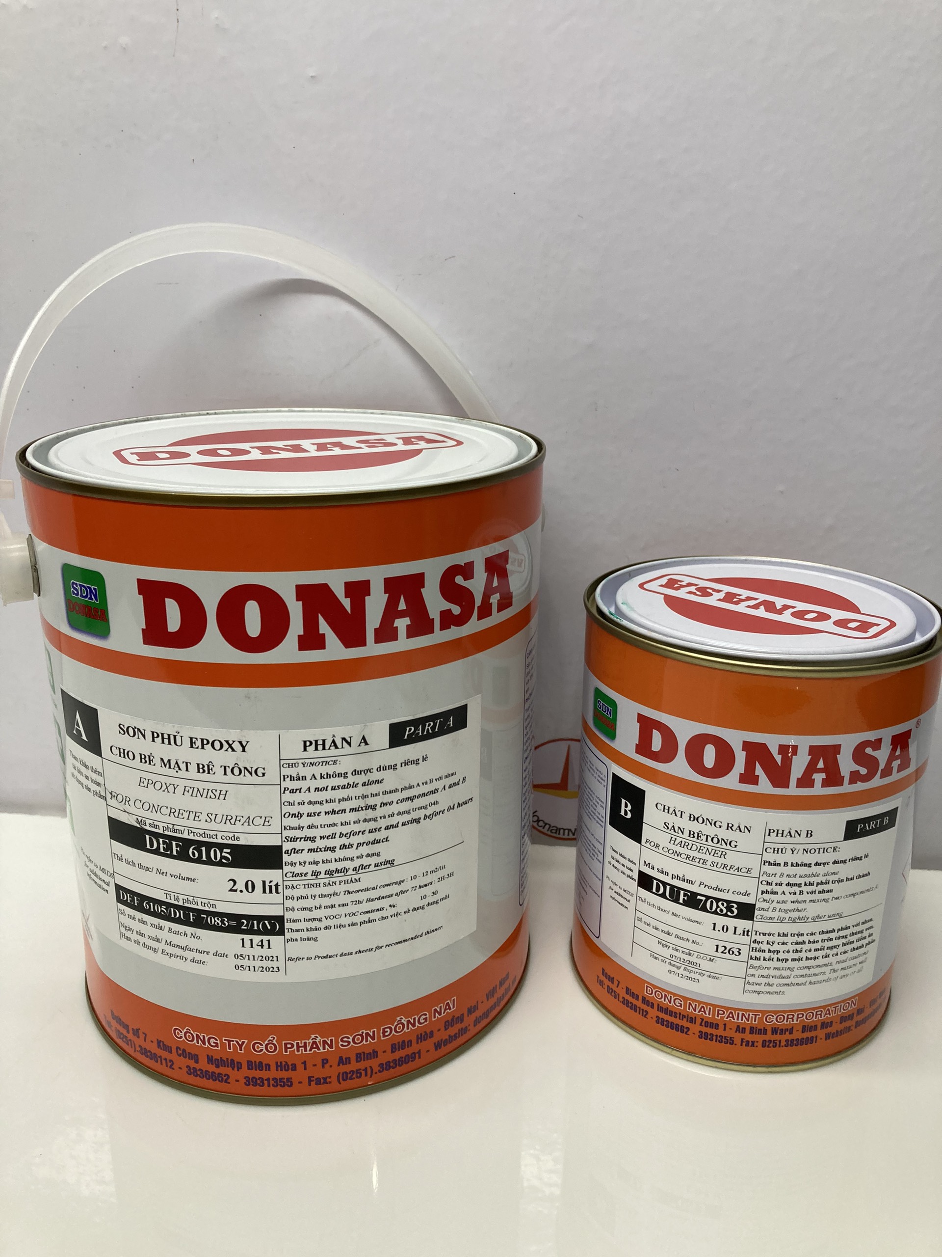 Sơn sàn bê tông Donasa nhiều màu 3L