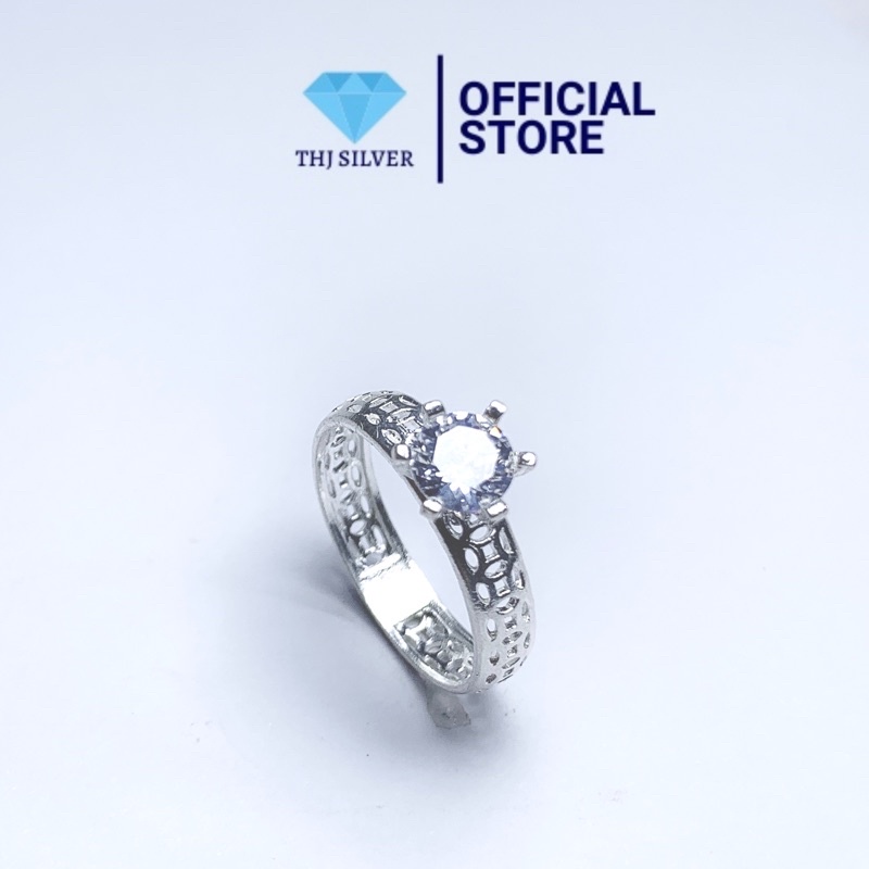 Nhẫn kim tiền ổ đá , dạng thân tròn - Nhẫn bạc ta THJ