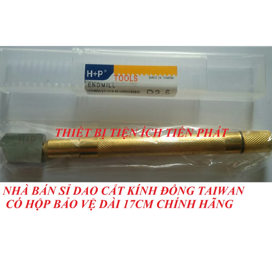 Dao Cắt Kính, Cắt Gạch Loại Đồng Thau Có Hộp Bảo Vệ Cắt Kính Dày Từ 3-12mm Đầu dao có thể xoay 380° Cấp Dầu Tự Động (Chính Hãng H+P Tools)