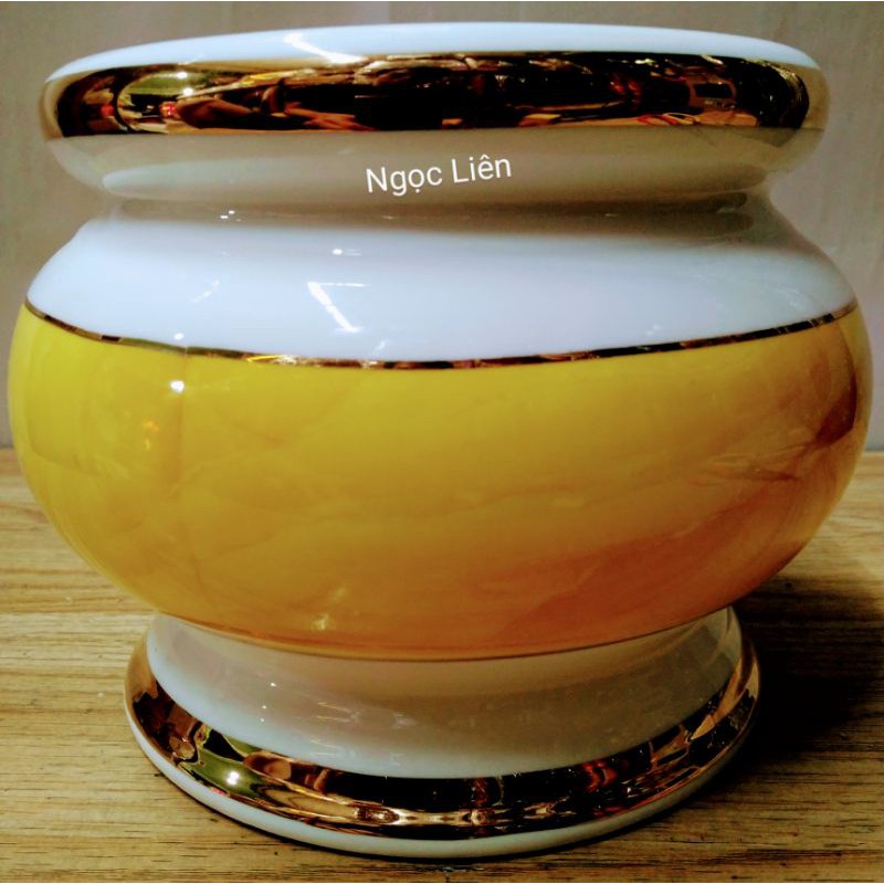Lư hương sứ vân đá vàng nhiều size