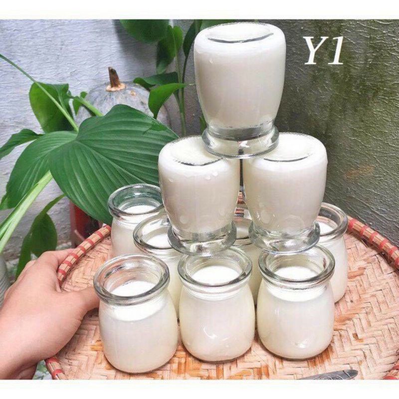 Hộp 12 hũ thuỷ tinh đựng sữa chua khổng lồ 200 ml