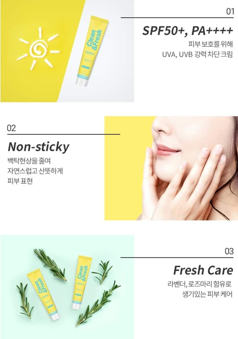 [HCM]Kem Chống Nắng Eunyul Clean & Fresh Hàn Quốc