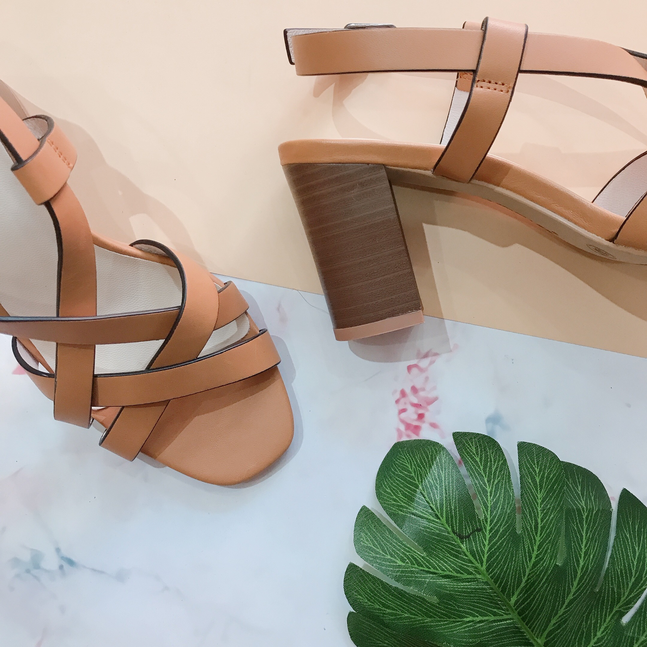 Sandal nữ 7cm gót vuông da thật Maxroller siêu êm (sandal da bò Ý xuất Nhật, ảnh và video của shop)