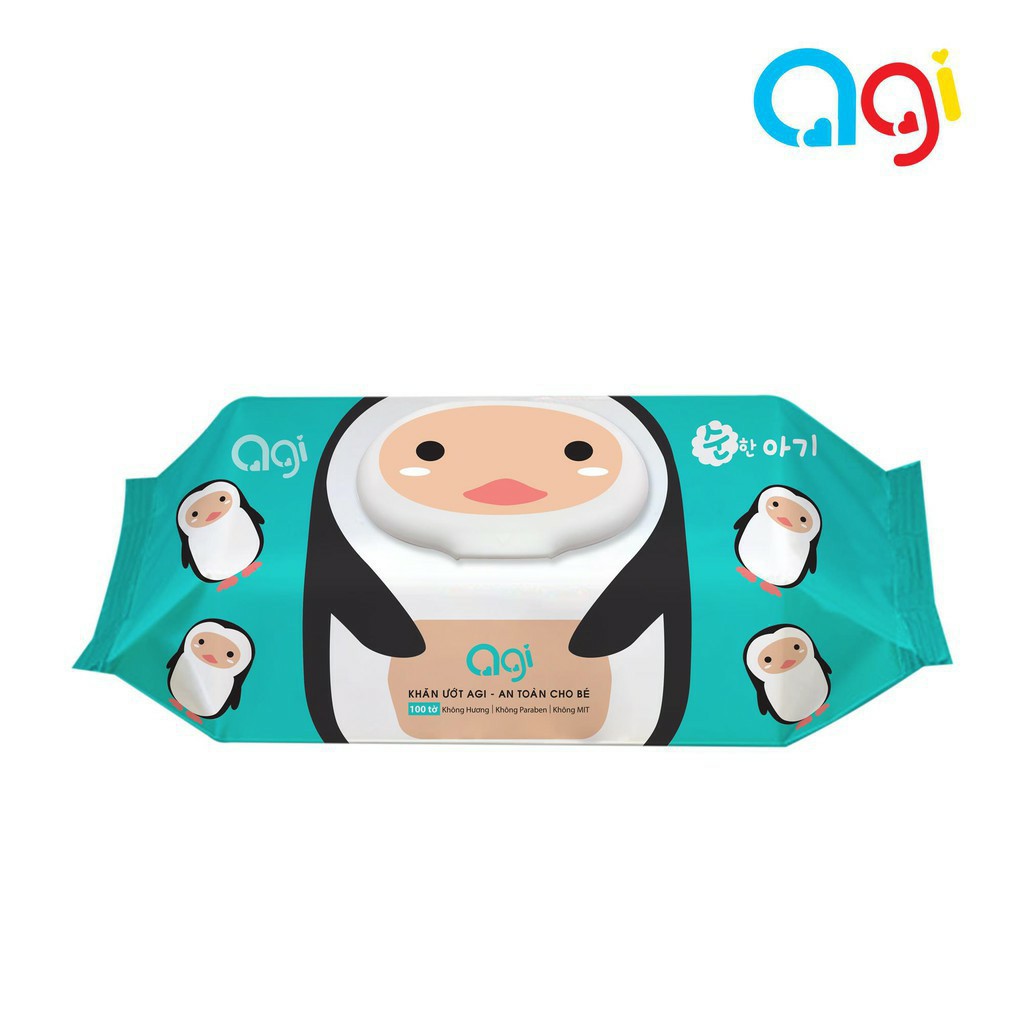 Khăn ướt cao cấp Agi 100 tờ không mùi