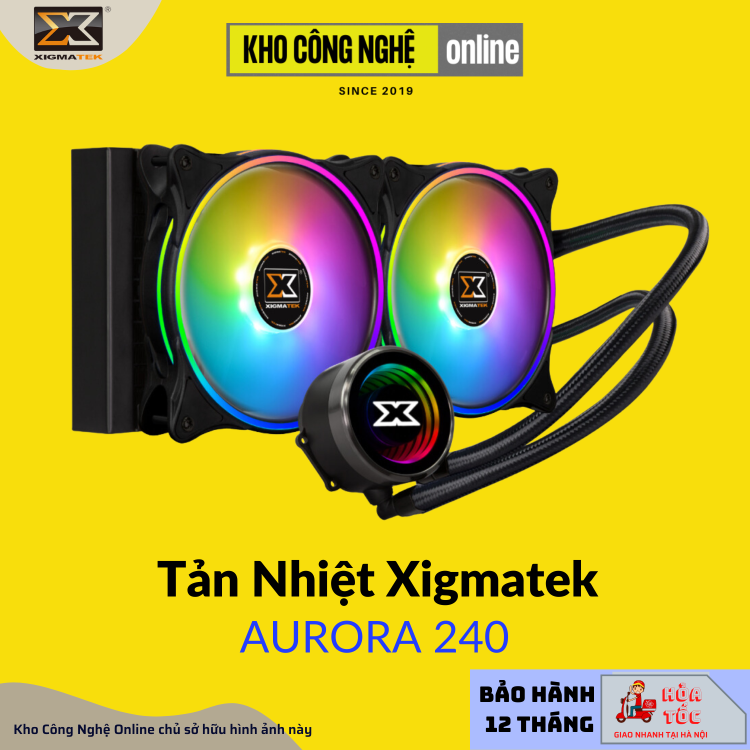 Tản Nhiệt Nước XIGMATEK AURORA 240 (EN42807) - ARGB (Hàng Chính Hãng)