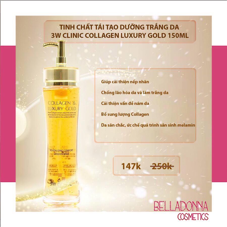 Tinh Chất Tái Tạo Dưỡng Trắng Da 3w Clinic Collagen Luxury Gold 150ml