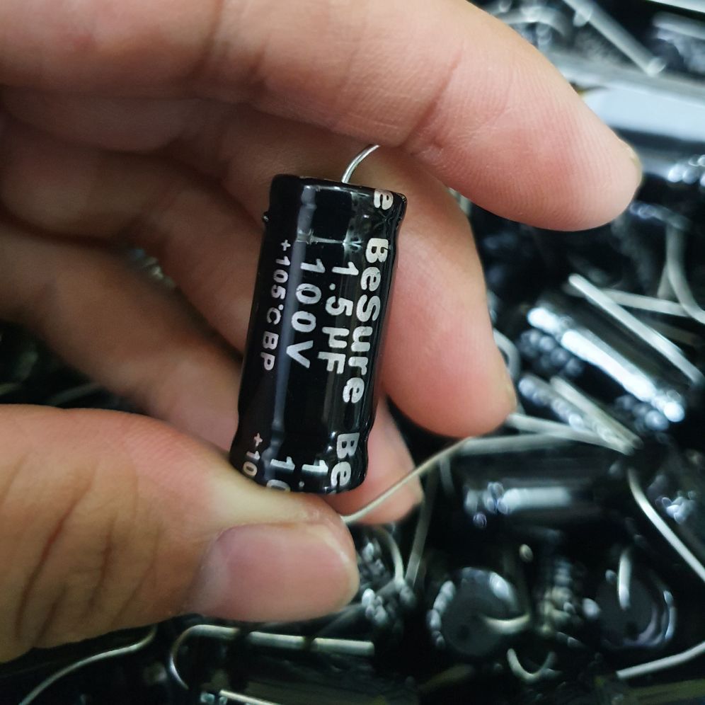 5 con tụ loa 1,5mi 100 vôn 2 đầu