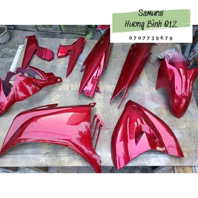 [COMBO] Sơn xịt Samurai màu Candy Đỏ - Y138 + phủ mờ 128A
