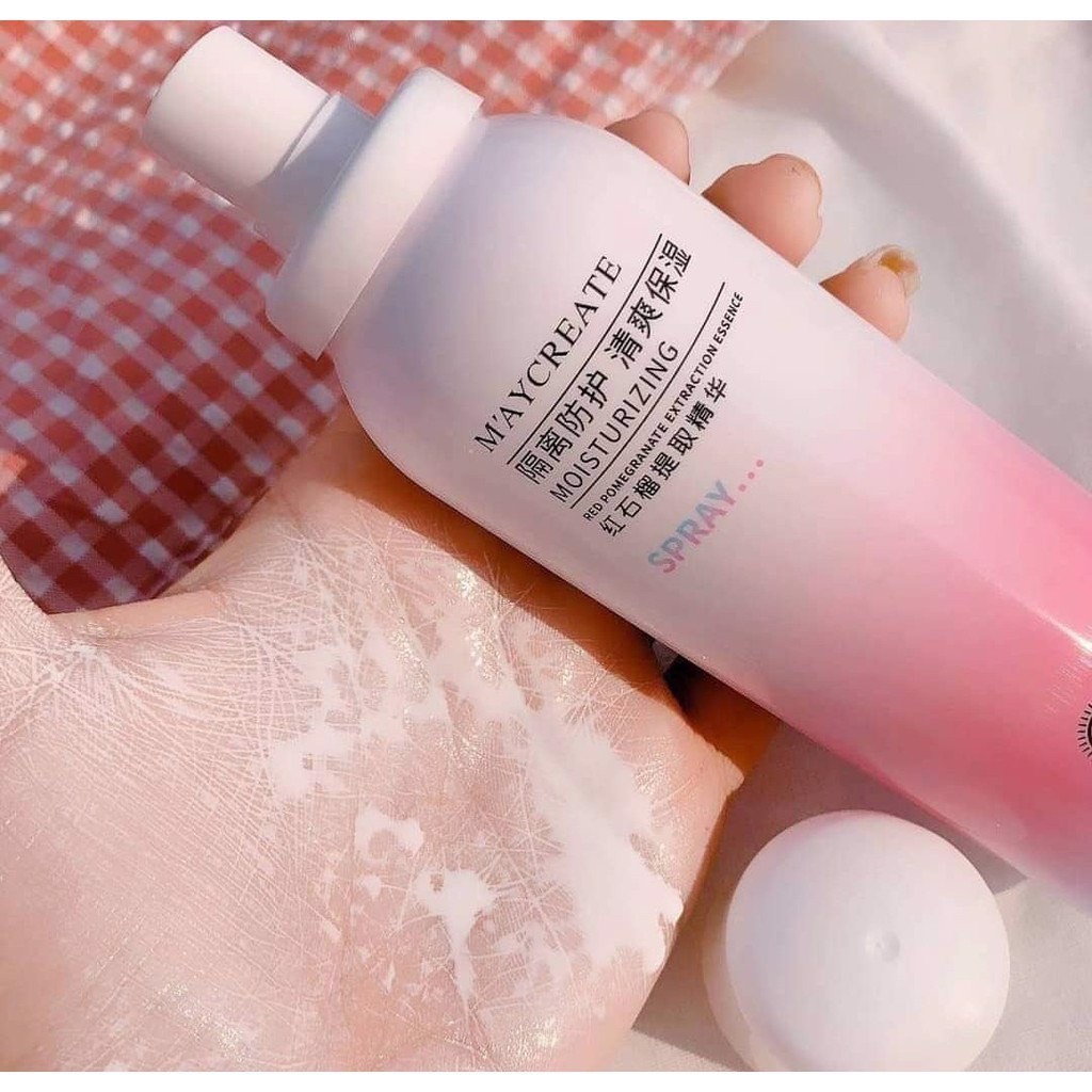 Xịt Chống Nắng Dưỡng Trắng Da MayCreate Moisturizing 150ml