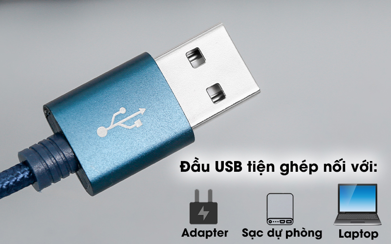 Cáp 3 đầu Lightning Type C Micro 1m eValu Spanker B 2 ( Like New )