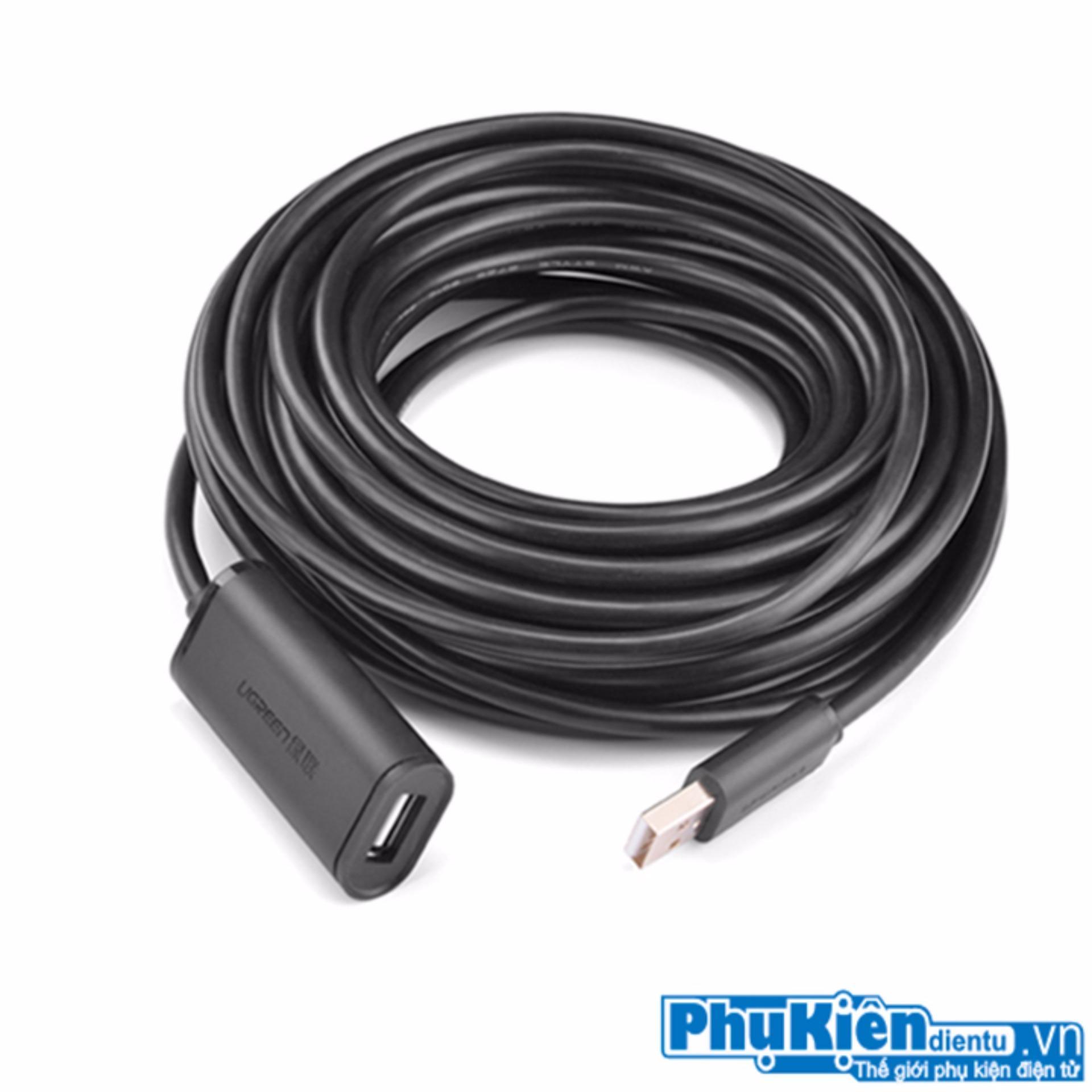 Cáp nối dài USB 2.0 20M có IC khuếch đại Ugreen 10324 (Đen)