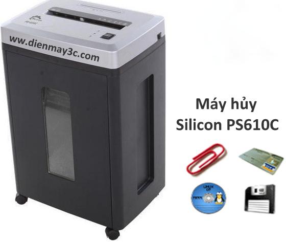 [HCM]Máy hủy tài liệu Silicon PS-610C