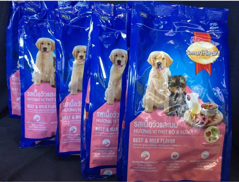 Combo 5 gói thức ăn cho chó con SmartHeart PuPPY (400g/gói)