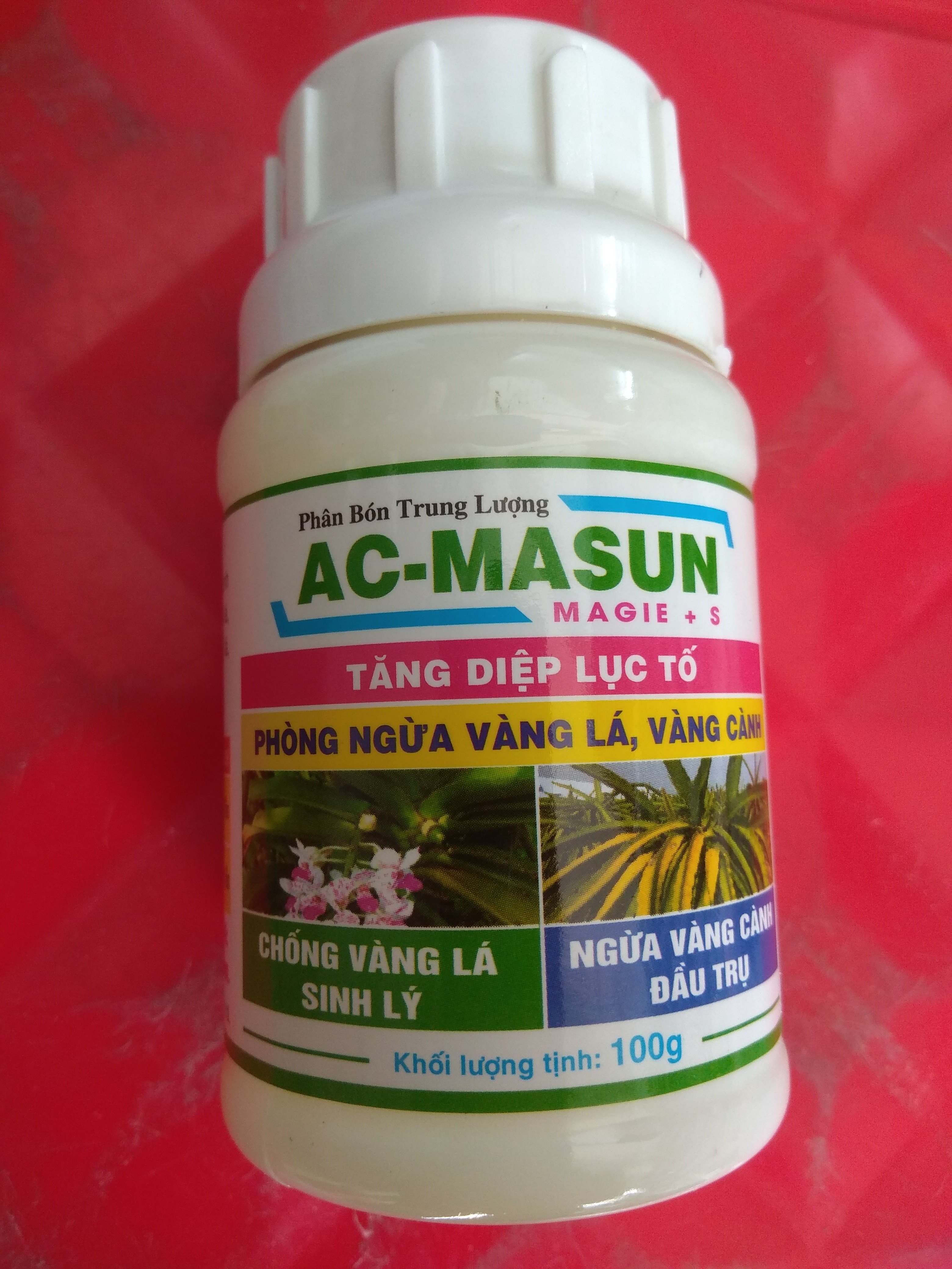 [HCM]Phân bón trung lượng AC Masun tăng diệp lục tố - chai 100 gram
