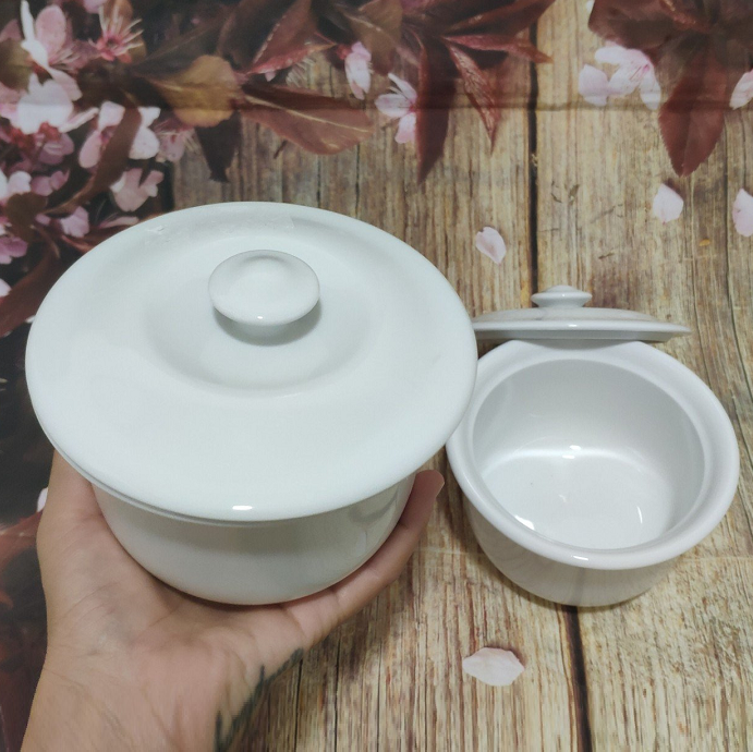 thố sứ Minh Long có nắp 0.52L - thố sứ Minh Long