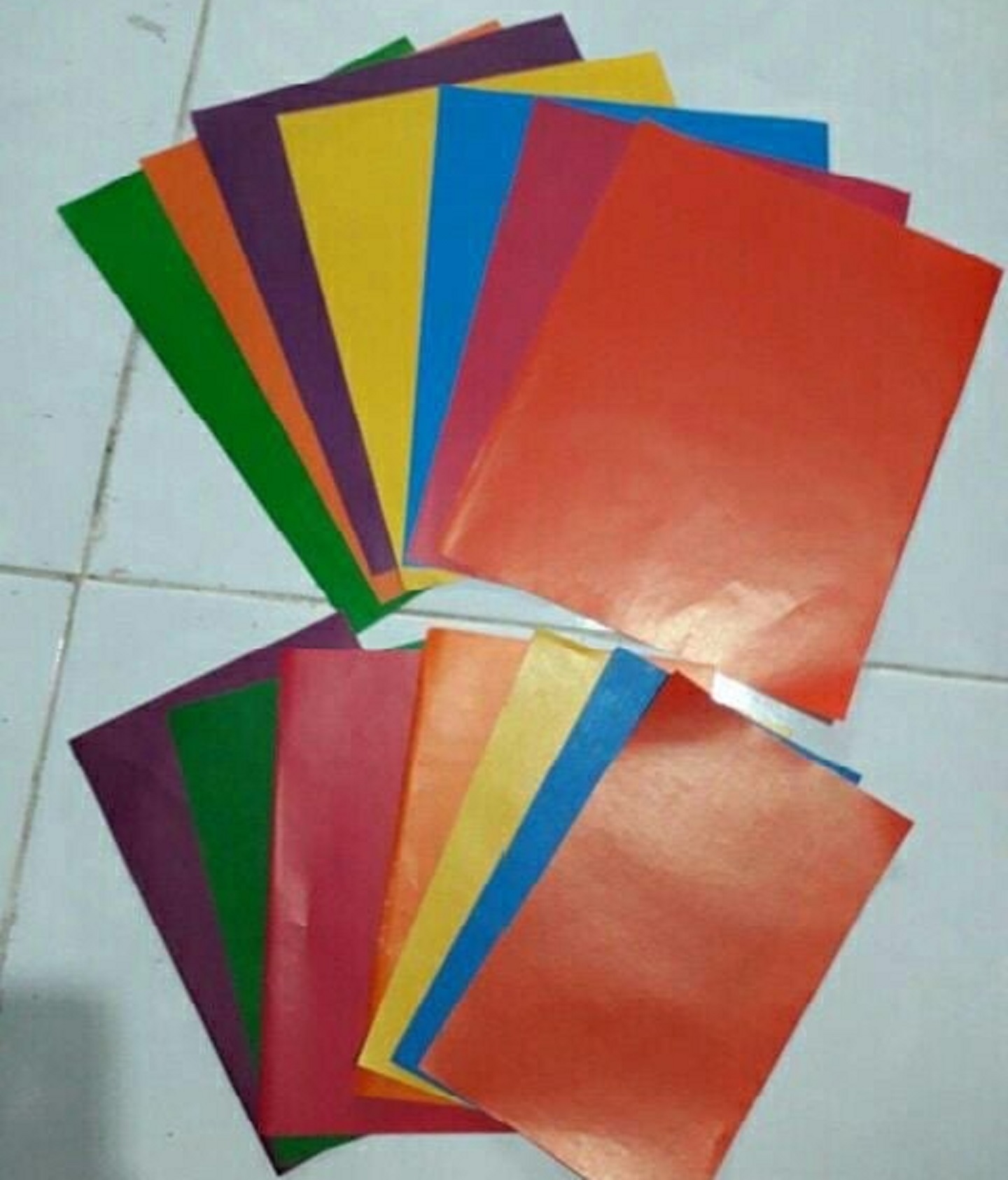 Combo 35 tờ Giấy màu thủ công (5 xấp mỗi xấp 7 tờ ) có kẻ ô ly