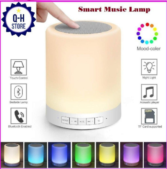 Loa Bluetooth Y2 Kiêm Đèn Ngủ Cảm Ứng Đồi Màu