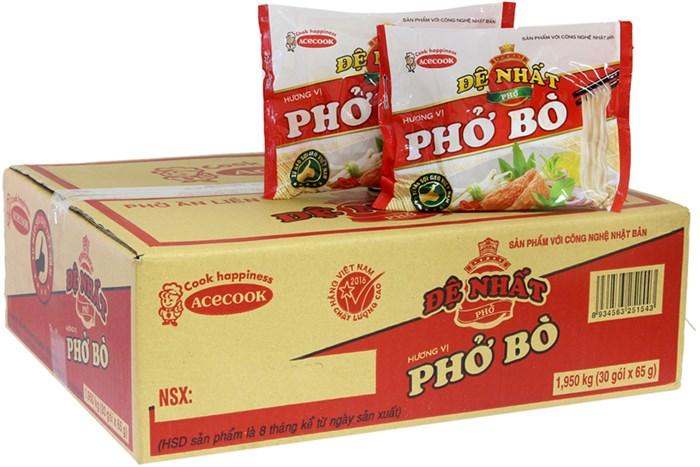 Combo 10 Gói Phở Bò Đệ Nhất Acecook 65G