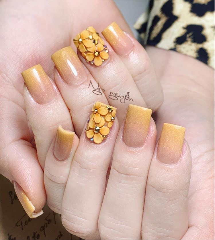 Hoa Bột 5D - Đính Móng Tay Chân - Mix Khay 36 Bông