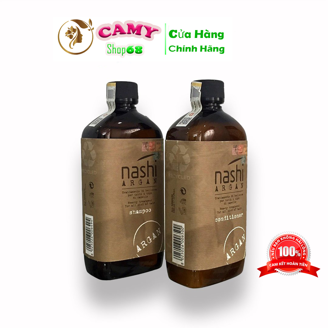 Dầu gội xả phục hồi tóc hư tổn nashi argan 500ml camy shop68