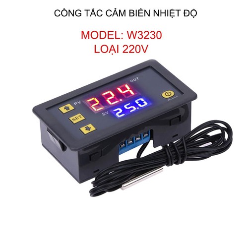 Bộ điều khiển nhiệt độ w3230 10a 110v-220v /12vdc