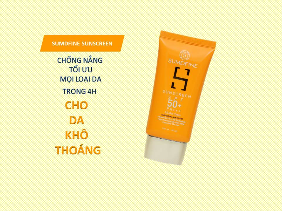 Kem chống nắng SUMDFINE SUNSCREEN SPF 50+, PA+++ [Hàng chính hãng]