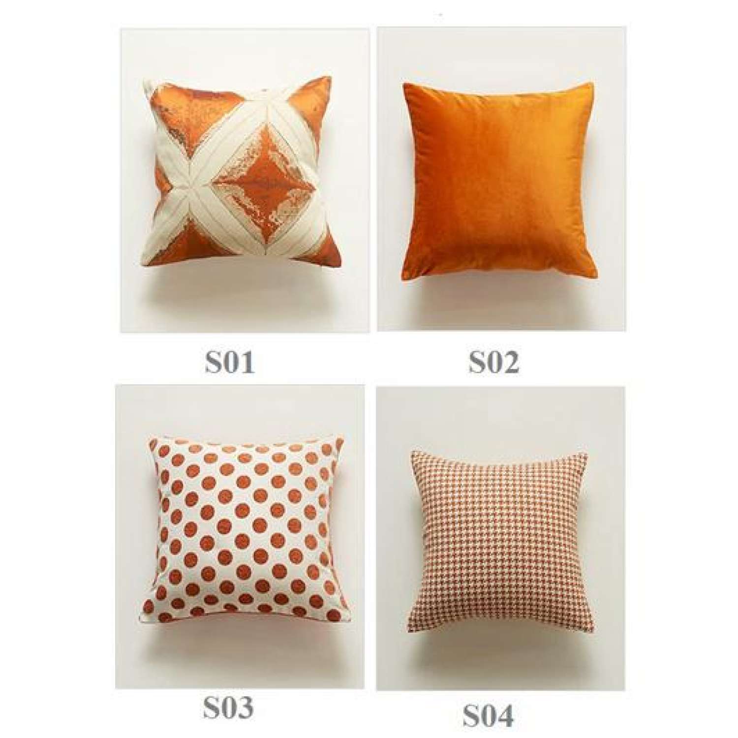 Gối tựa lưng sofa cao cấp tông cam đất Liminho