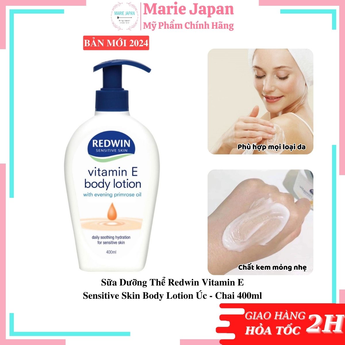 Dưỡng Thể Redwin Sensitive Skin Vitamin E Body Lotion 400ml
