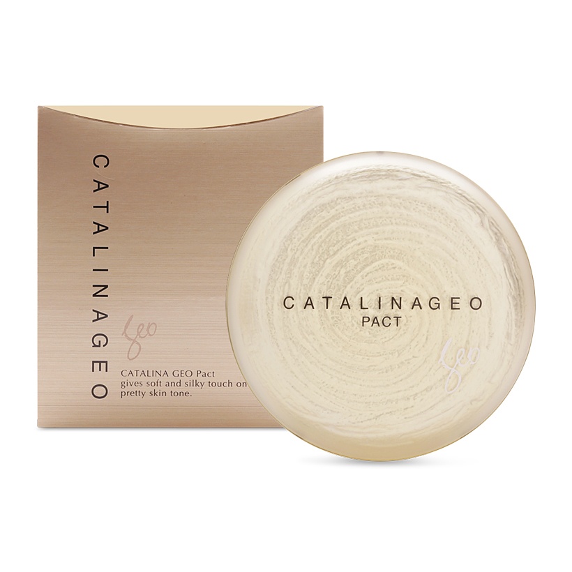 [HCM]Phấn phủ dạng nén siêu mịn CATALINA GEO Pact 2 - Beige