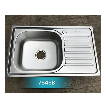 [HCM]CHẬU INOX 1 HỘC1 CÁNH  75*45*23.ĐÃ CÓ BỘ XẢ
