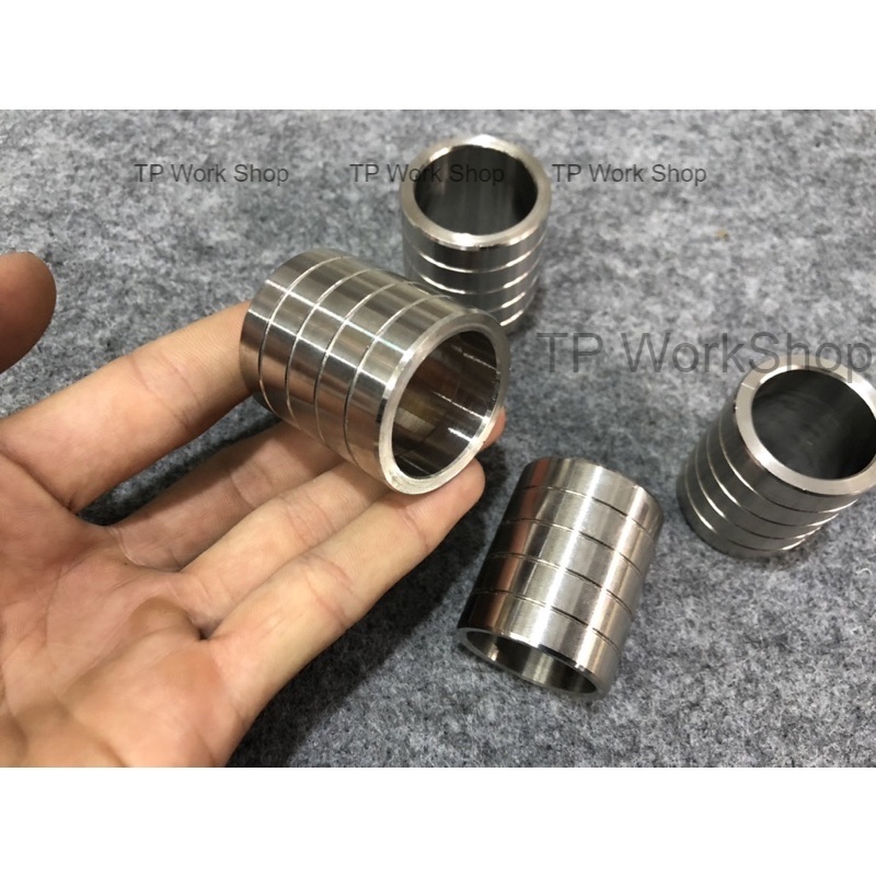 Khâu nối cổ pô inox titan chống xì size 27-32mm