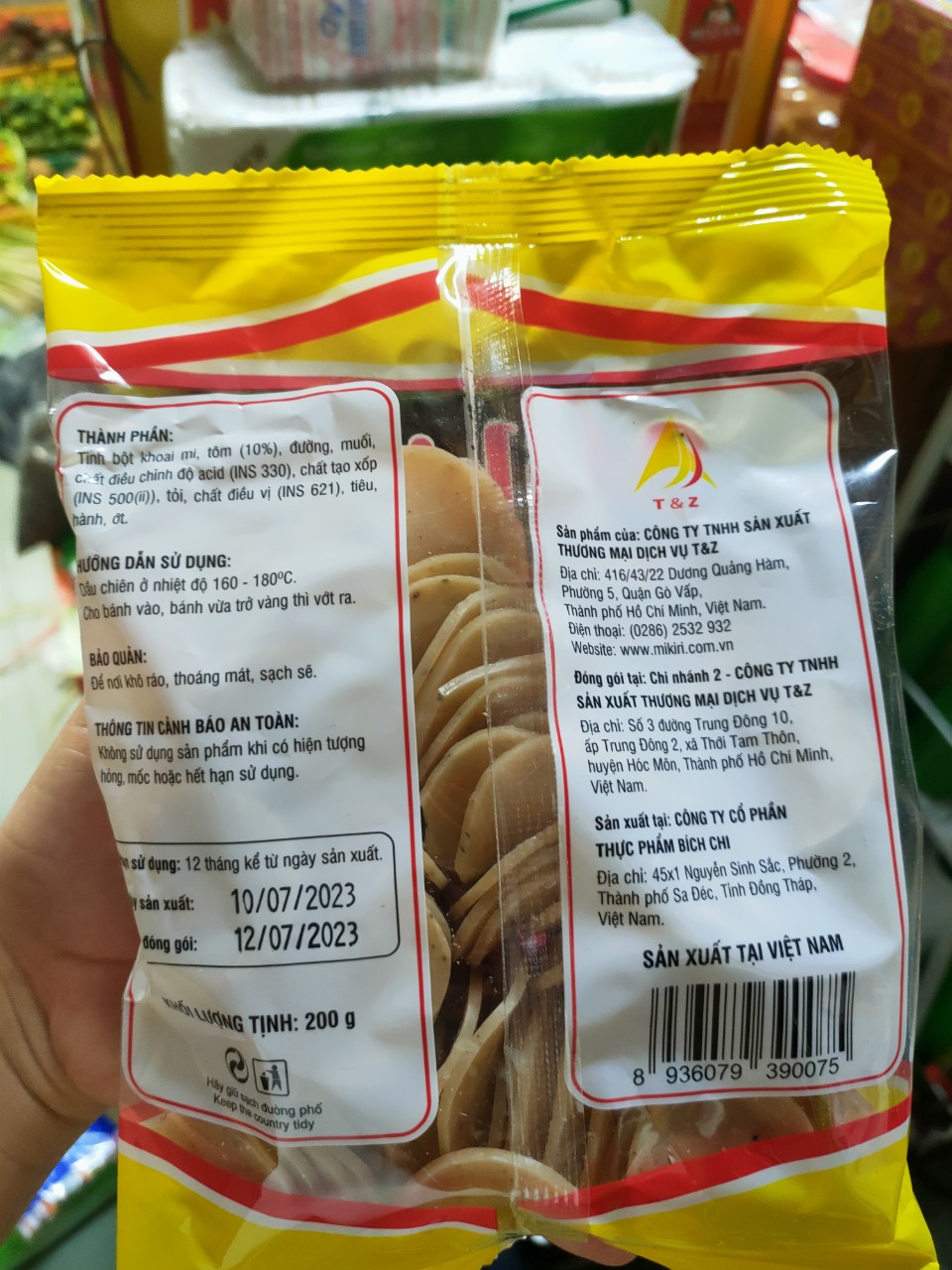 Bánh Phồng Tôm Tròn MIKIRI 200g -Có Tôm thật