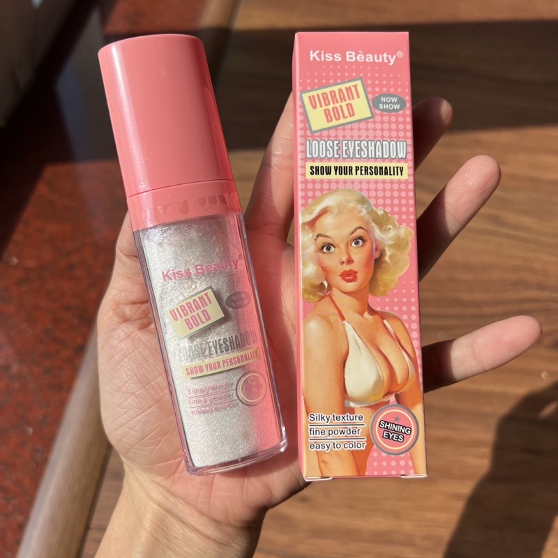 Phấn phủ bột nhũ bắt sáng Kiss Beauty lấp lánh