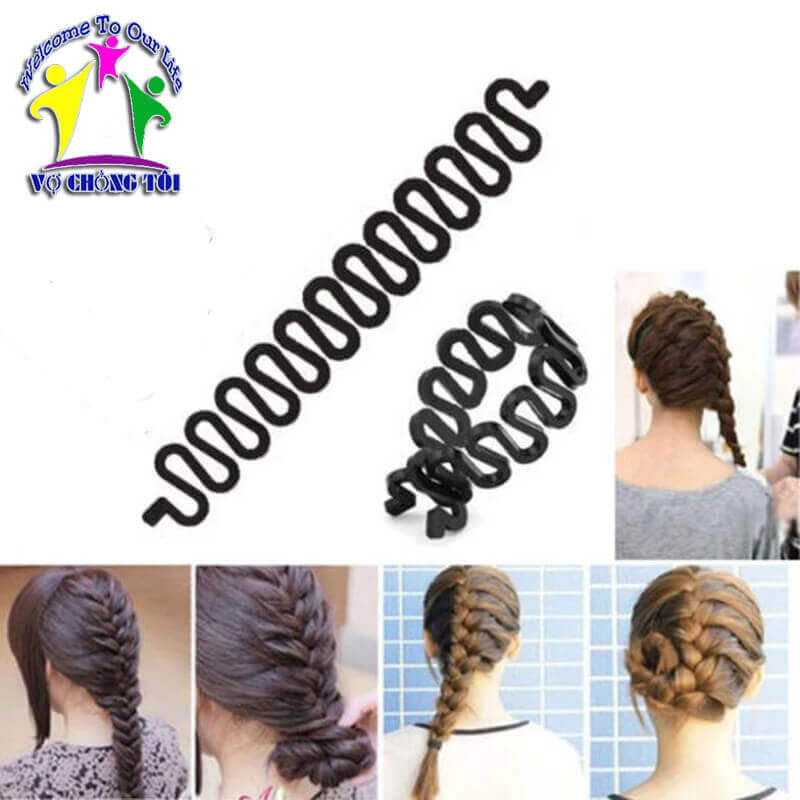 Phụ kiện tóc nữ đi dự tiệc đa năng cô dâu dụng cụ tết tóc đuôi sam cho bé gái bộ thắt bím xương cá đuôi sam - thương hiệu VỢ CHÔNG TÔI