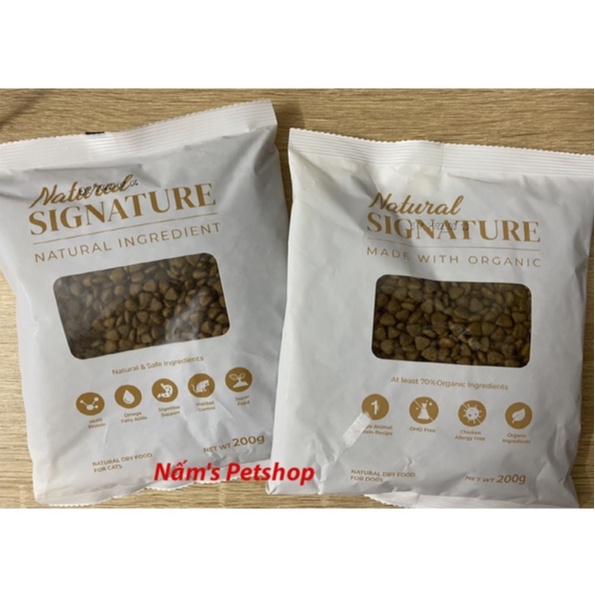 [1,6kg tặng 200g] Hạt Hữu Cơ Natural Signature Cho MÈO Mọi Lứa Tuổi