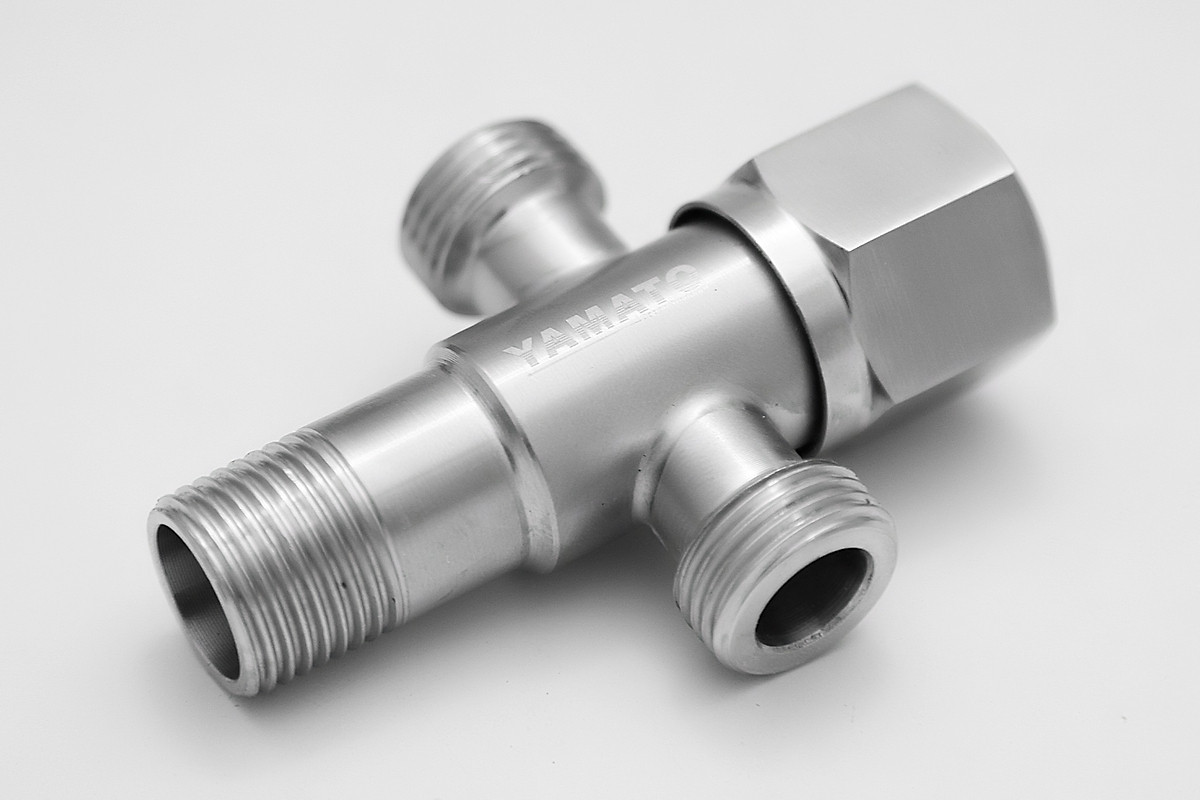 Van T 3 ngã INOX 304 chia nước cho hệ thống vòi xịt vệ sinh và bồn cầu