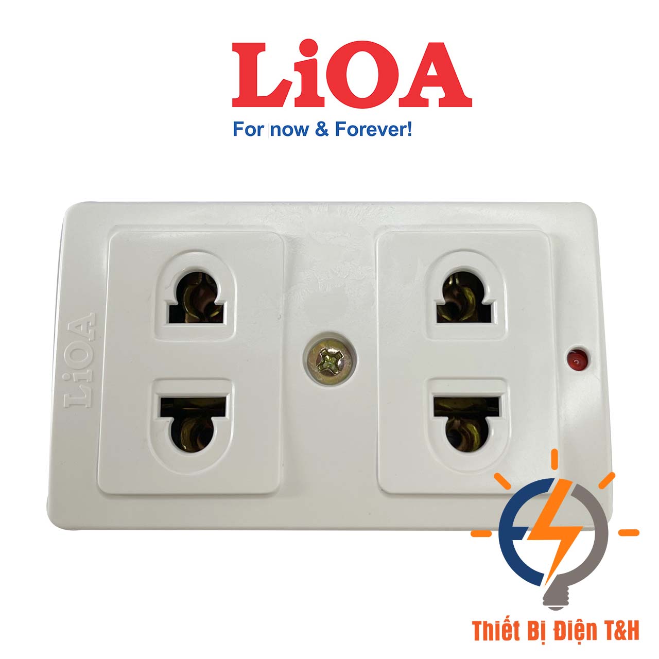 Ổ cắm điện nổi LIOA, 2 ổ cắm, OC2KD