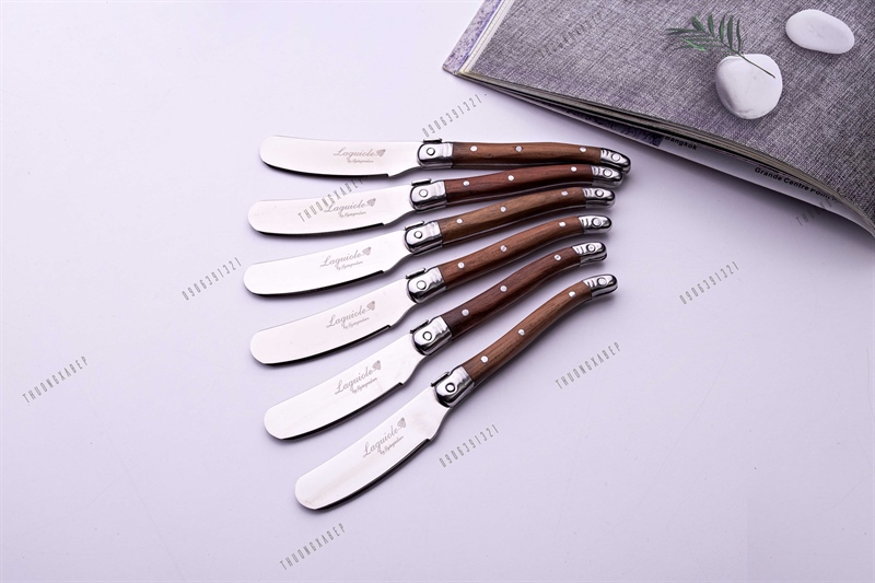 Bộ 6 Dao Bơ Cán Gỗ Laguiole (Pháp) 16cm