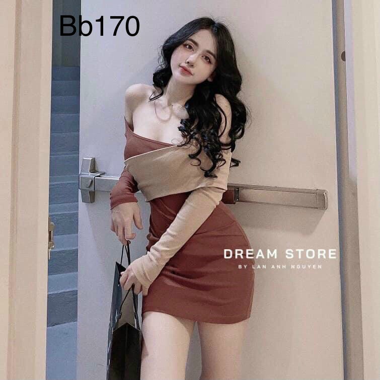 ĐẦM BODY TRỄ VAI TAY DÀI SIÊU CUTE