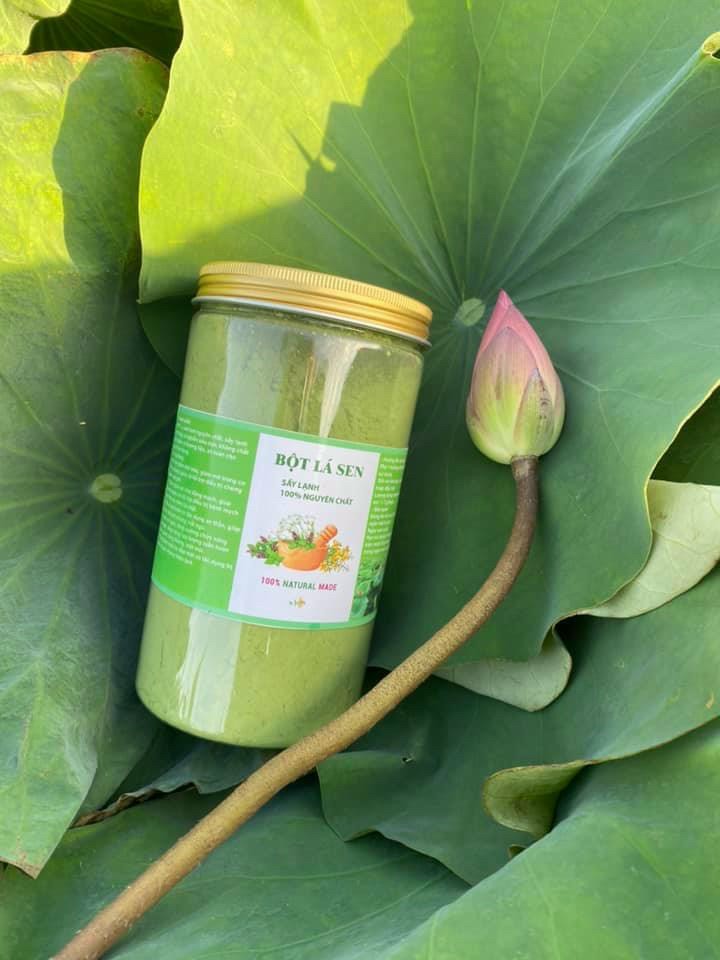 Bột lá sen nguyên chất 100% Sấy lạnh 500g