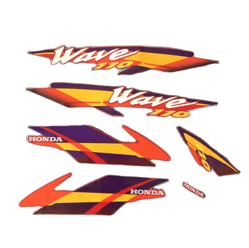 [CHUYÊN TEM] TEM DÁN XE WAVE 110 THÁI 3 LỚP CAO CẤP NHƯ ZIN CỰC ĐẸP (MÀU ĐỎ VÀNG)