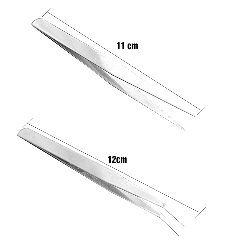 Combo 2 nhíp gắp các linh kiện nhỏ (1 thẳng - 1 cong)
